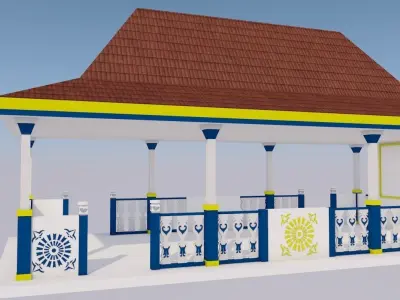 GAZEBO INDONESIA 3D model