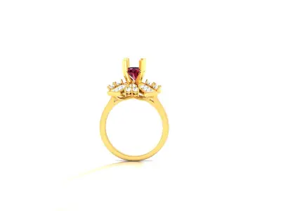 Women Ring  Render 3dm STL OBJ FBX Details 3D print model 177