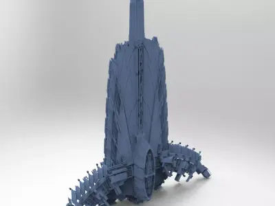 Sci-Fi City dystopia City Ruin Tech 7 3D model