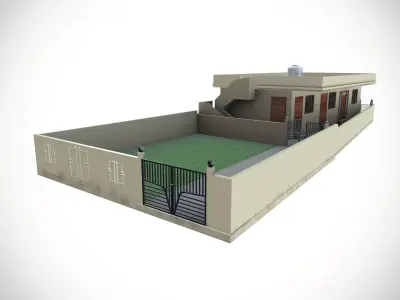 Village House Low-poly 3D model