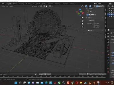 stargate low poly model render in blender  Low-poly 3D model