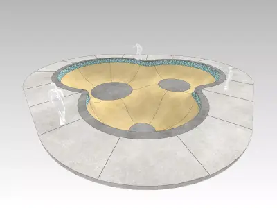 Bowl 03 - Clover - Skate Park 3D model
