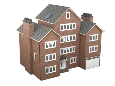 British House Design 07 Low-poly 3D model