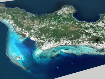 Saipan Island 3D model