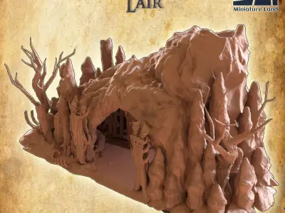 Troll Lair Tabletop Terrain 28 MM 3D print model