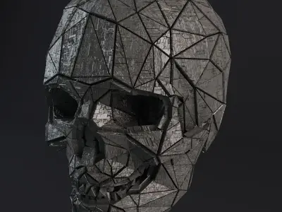 Sci-Fi Shapes - The Skull Low-poly 3D model