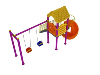 Kids Outdoor Playground 3 3D model