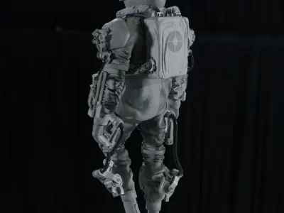 Space suit - Astro ranger Low-poly 3D model