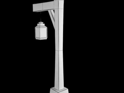 Street Lamp Old Low-poly 3D model