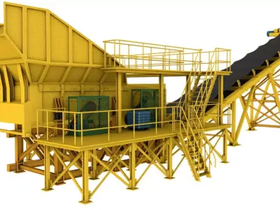 Stone Crusher Machine 3D model