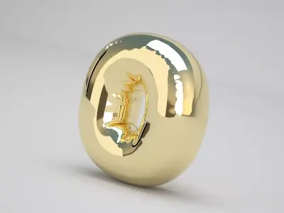 O Balloon Gold 3D model