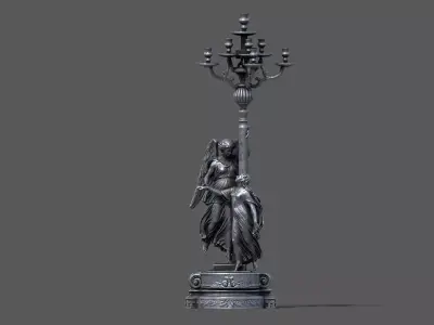 church candle holder statue  3D model purchase
