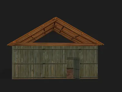 tsev hmoob  hmong house 3D model