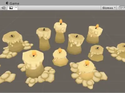 Taj Pack - Candles Low-poly 3D model