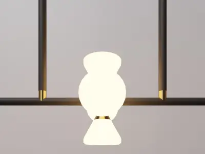 Apollo Chandelier 6 by McKenzie and Keim Free low-poly 3D model