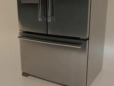 Refrigerator freezer Low-poly 3D model