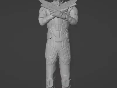 SCI-FI MALE FICTIONAL FUTURISTIC CHARACTER 3D print model