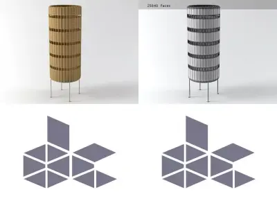 Sunlight M lamp with two different logos 3D model