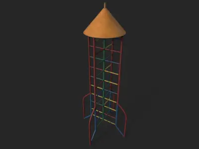 Old Playground Props Set Low-poly 3D model purchase