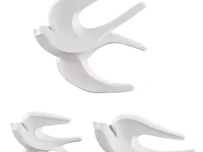 Swallow wall decor 3D model