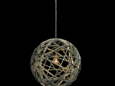 Metal globe light 3D model