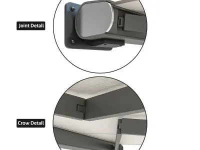 Mechanical sunshade 3D model