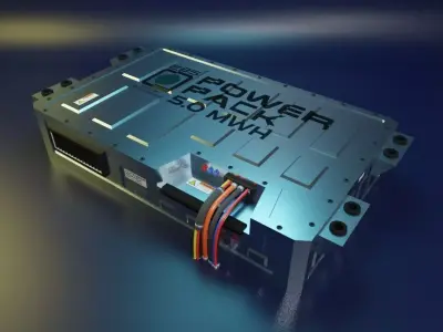 Battery Power Pack for Mars Rover 3D model