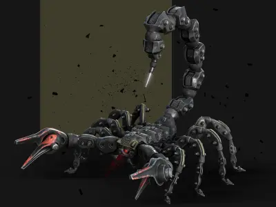 Scorpion Robot Low-poly 3D model