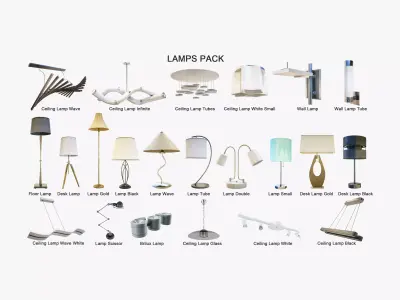 Lamps Pack - Arch Viz Low-poly 3D model