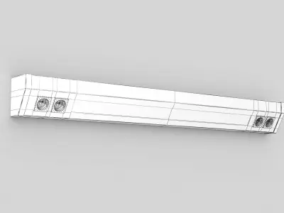 Hospital bed wall lamp Low-poly 3D model