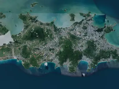 Phuket 3D City Model Based On Real Scale GIS and OSM  Low-poly 3D model