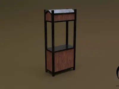 Trade stand 08 R Low-poly 3D model