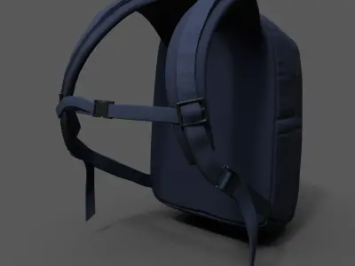 Backpack Camping Generic military combat bag baggage pockets  Low-poly 3D model