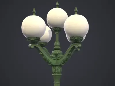 Street light Low-poly 3D model 44