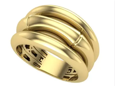 Luxury gold ring 3D print model