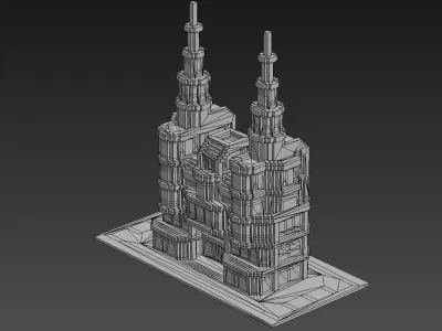 House Voxel - 31 Low-poly 3D model