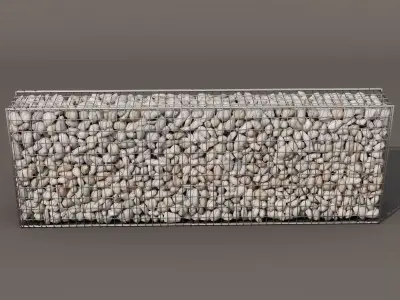Gabion Stone Wall Props Pack 3D Model Low-poly 3D model