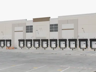 Modern Industrial Plant 3D model