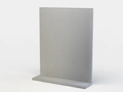 Window metal frame with mirror Low-poly 3D model