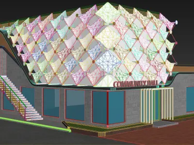 community hall 3D model