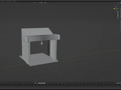 Tunnel Overpass Low-poly 3D model