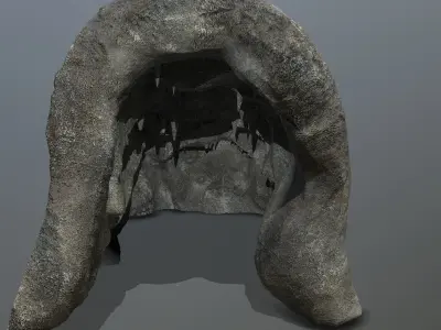 Big Cave lowpoly 3D model