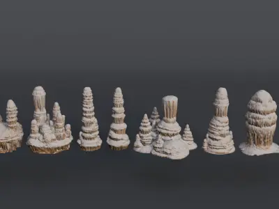 26 Cave Stalactites - 250318 3D model