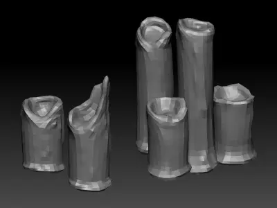 Candle zbrush sculpt  3D model