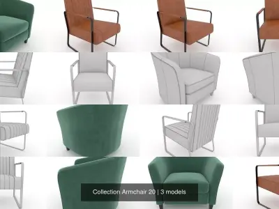 Collection Armchair 20 3D Model Pack