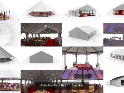 Collection Party Tent 01 3D Model Pack