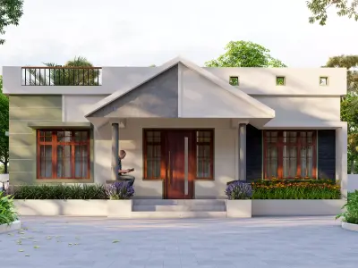 Single storey house design file for sale 3D model