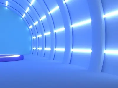 Futuristic product podium 3D model