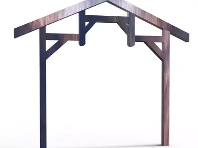 Low poly timder truss  Free 3D model