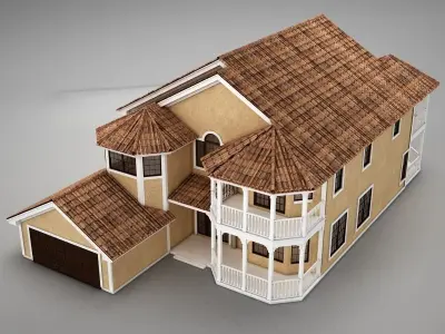 High def BIG Latin Hacienda Modern 7 3D model